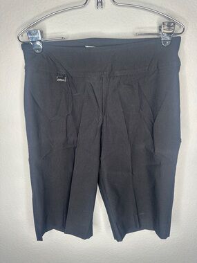 Peck & Peck Black Knee-Length Bermuda Stretch Shorts